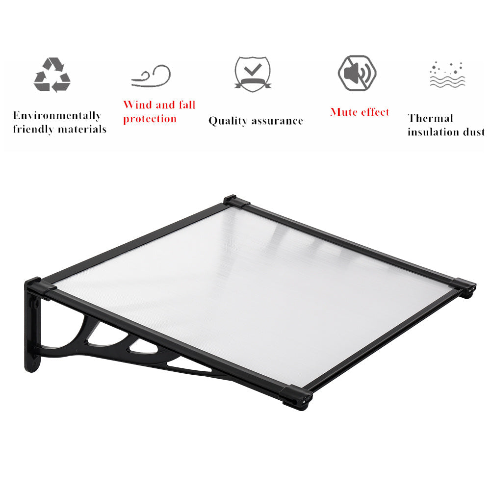 Black Outdoor Flat Shielded Rain Shelter
