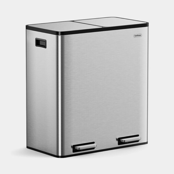 Stainless Steel 60L Double Bin