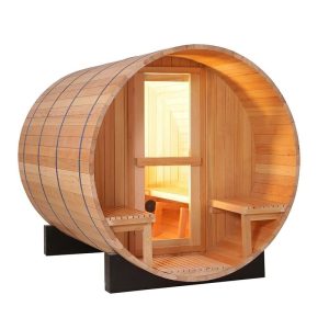 CenturaHeat - 4-6 Person Outdoor Wood Barrel Sauna - HEAT-HS2004