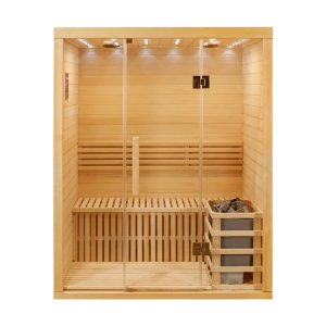 CenturaHeat - Traditional Steam 3 Person Indoor Sauna - HEAT-HS1004