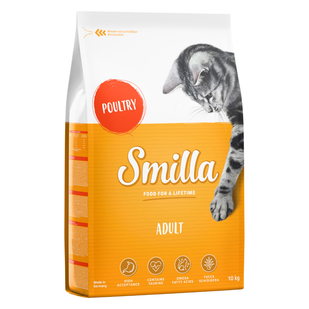 Smilla Dry Cat Food Economy Packs 2 x 10kg - Adult Poultry