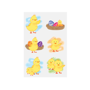Wholesale Easter Chick Temporary Tattoos - (CDU of 96)