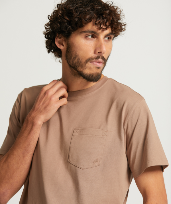 Mens Organic Cotton Pocket Tee - Portabella