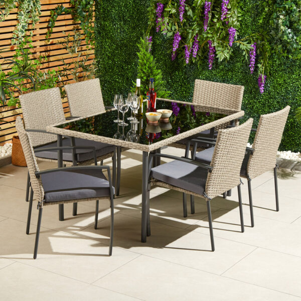 Alba 6 Seater Garden Dining Set