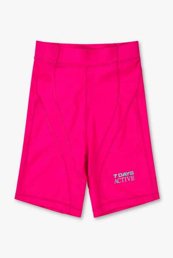 7 DAYS Active Panelled Bike Shorts - Pink Glo - L Pink Glo - Image 4