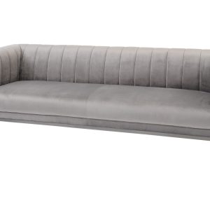 Mink Ribbed Belgravia Three-Seater Sofa