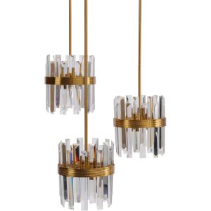 Aurora Crystal Trio Pendant Lights