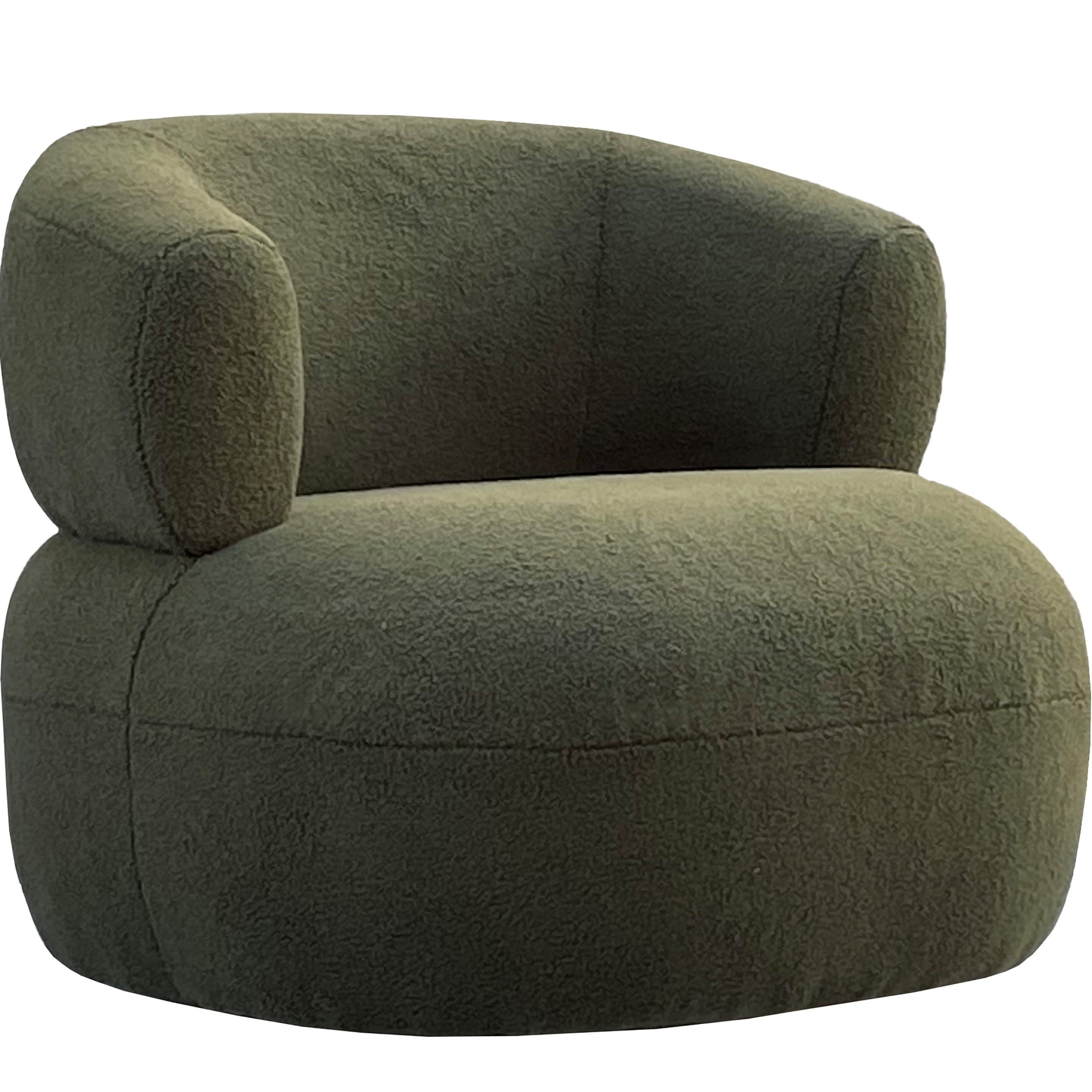 Hunter Green Boucle Luna Chair