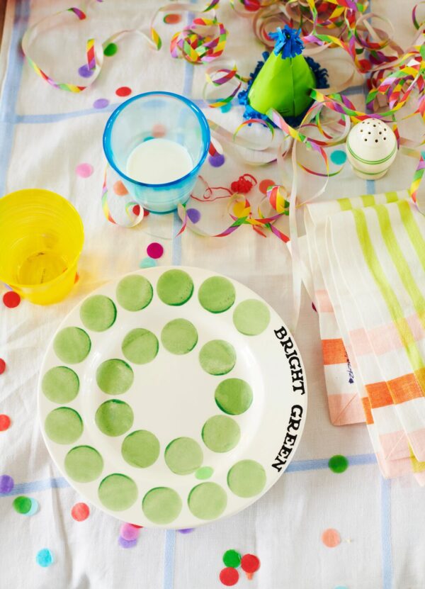 Bright Green Colour Palette 8 1/2 Inch Plate - Unique Handmade & Handpainted English Earthenware British-Made Pottery Plates  | Emma Bridgewater