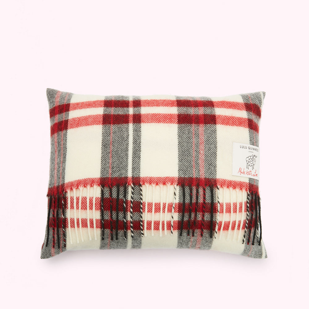 Lulu Guinness | Lulu Tartan Wool Cushion Cover Size: