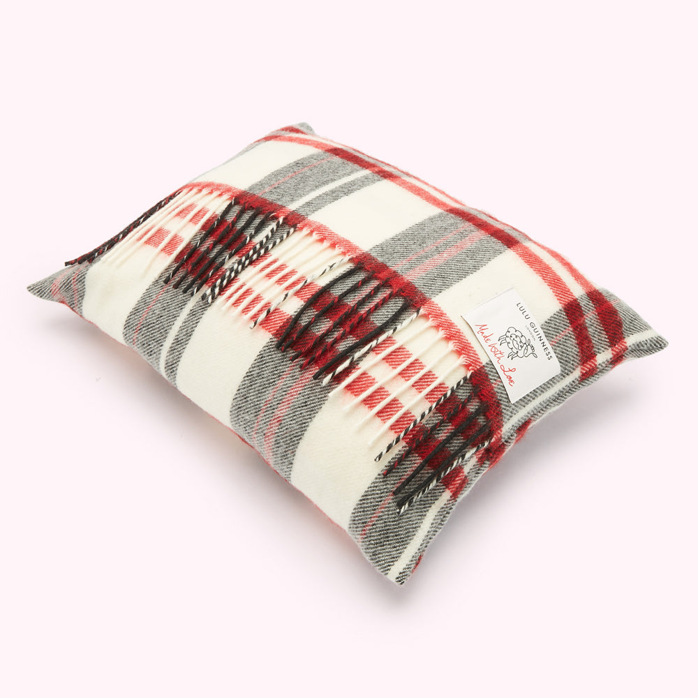 Lulu Guinness | Lulu Tartan Wool Cushion Cover Size: - Image 4
