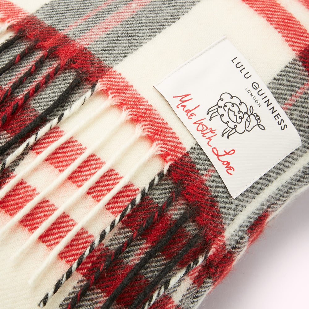 Lulu Guinness | Lulu Tartan Wool Cushion Cover Size: - Image 3