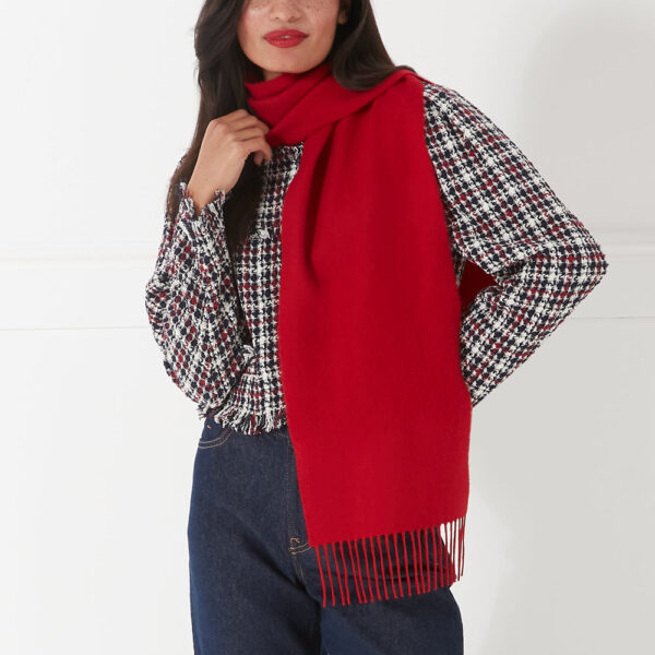 Lulu Red Small Wool Scarf Lulu Red Small Wool Scarf