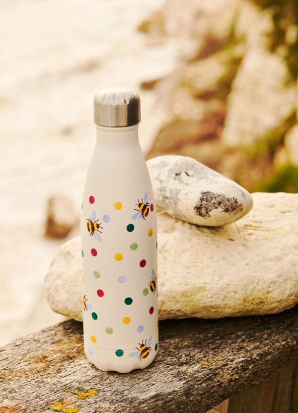 Bumblebee & Polka Dot Chillys Insulated Chilly's Bottle - Eco-Friendly Insulated Metal Drinks Flask  | Emma Bridgewater