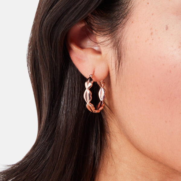 Lulu Guinness | Rose Gold Luna Lip Hoop Earrings Size: