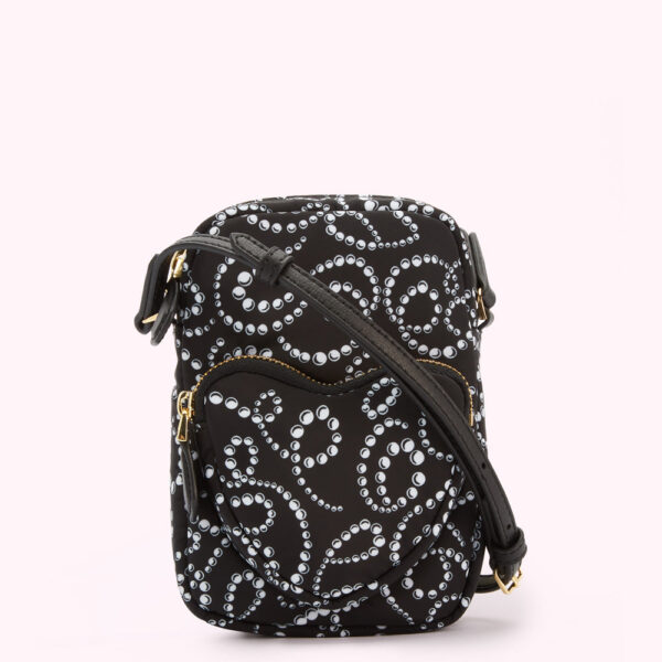 Lulu Guinness | Black Lulu Pearl Davis Crossbody Bag