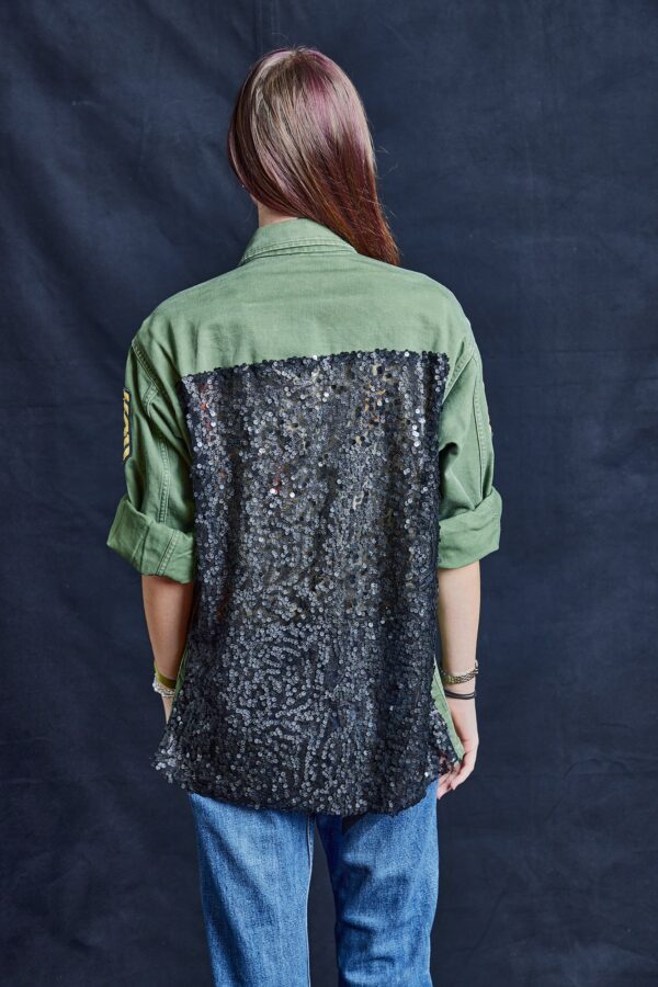 Khaki Party Back Shirt - Long Sleeve Khaki | Size: S