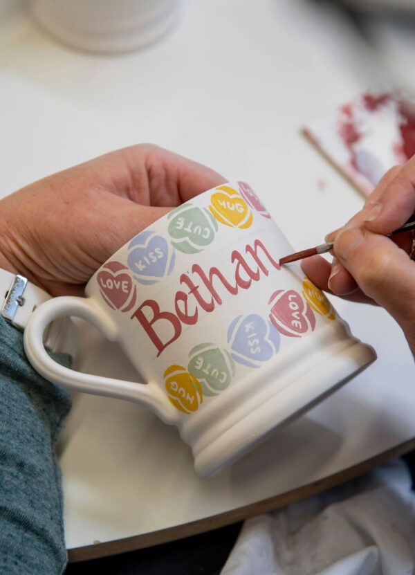 Personalised Love Hearts 1/2 Pint Mug  - Customise Your Own Pottery  | Emma Bridgewater - Image 7