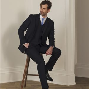 Magee 1866 Navy Wool Mix & Match Trouser - 32L