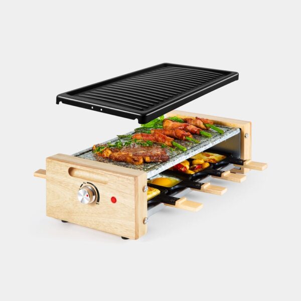 1200W 8 Person Raclette Grill  Stone