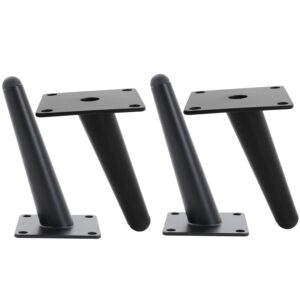 17cm Black Metal Table Legs Tapered Furniture Legs Replacement