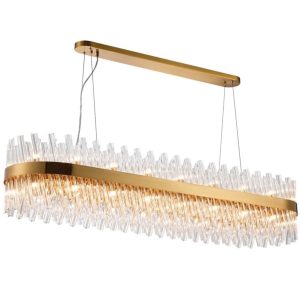 Bond Street Brass Rectangular Chandelier