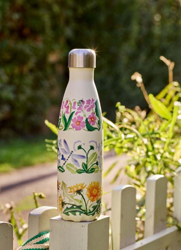 Wildflower Walks Chilly's 500Ml Insulated Chilly's Bottle - Eco-Friendly Insulated Metal Drinks Flask  | Emma Bridgewater