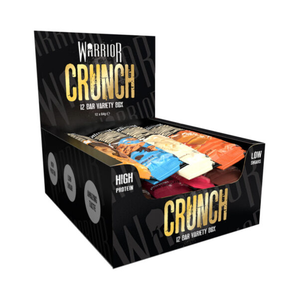 12x Protein Bars - Warrior Crunch - High Protein Low Sugar Bars - Variety Box