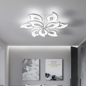 85cm W Floral Shape 9 Head Cool White LED Ceiling Light