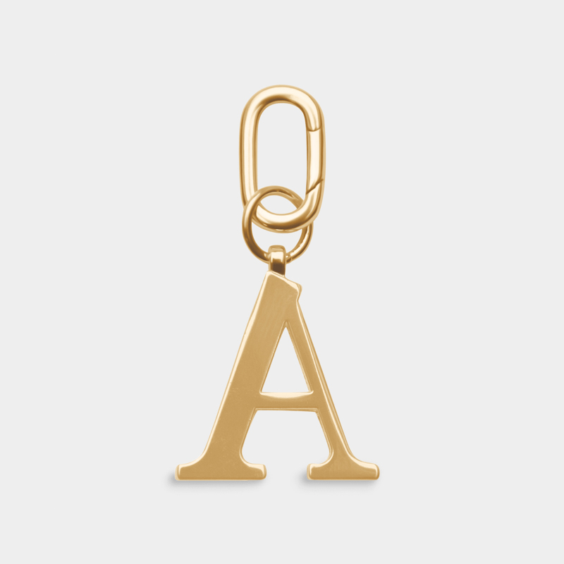Women's A - Gold Metal Letter Keyring