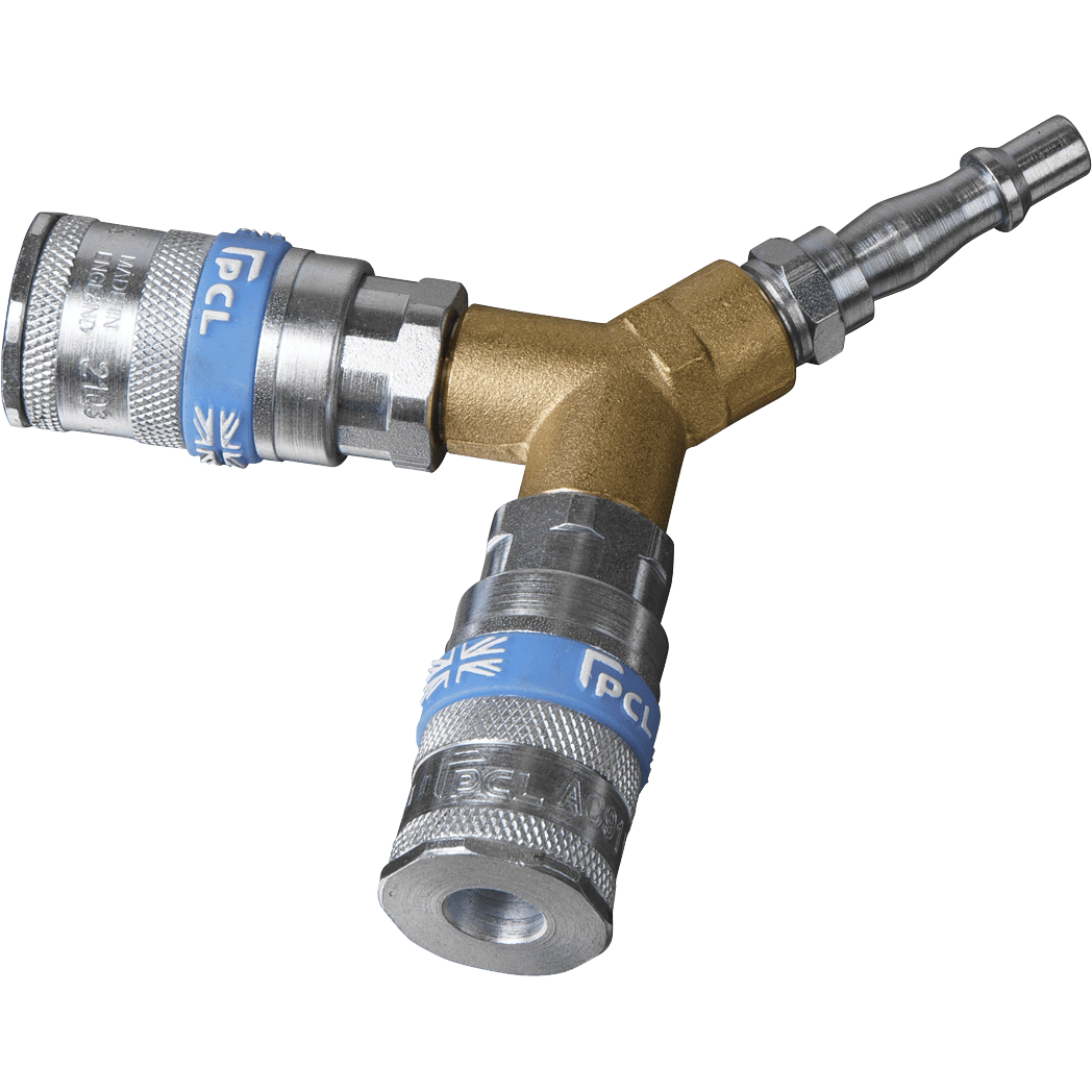 Sealey AC55 Vertex PCL Air Line Twin Coupling Bodie Y Adaptor