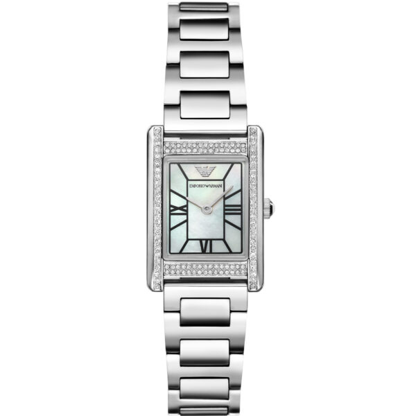 Emporio Armani Two-Hand Mother Of Pearl Dial Stainless Steel Ladies Watch AR11625