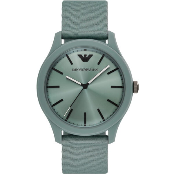 Emporio Armani Green #tide ocean material® Nylon Fabric Green Dial Men's Watch AR11654