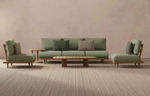 Alex Teak 5 Seater Garden Sofa and Armchair Set