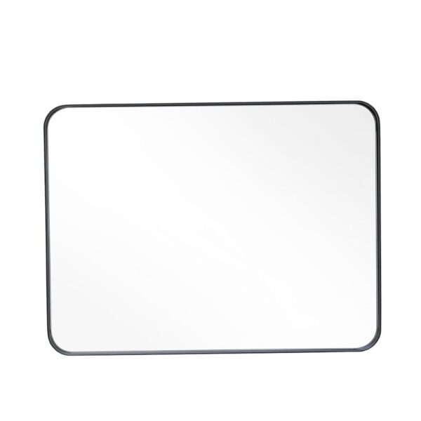 122cm W Black Bathroom Aluminum Frame Wall Mirror