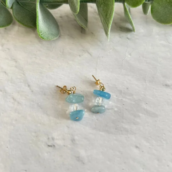 Aquamarine Earrings | Metal: Gold Filled