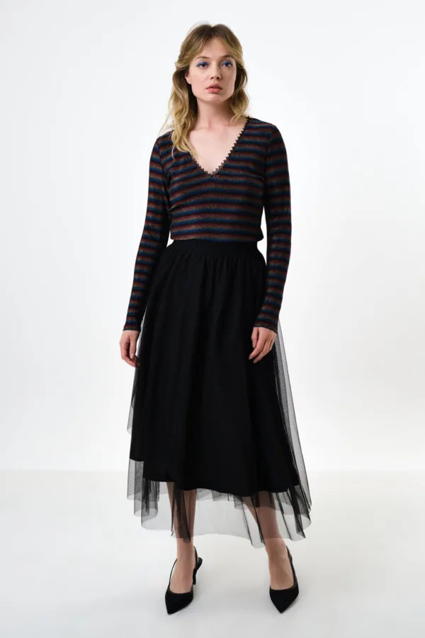 Bertin Tulle Midi Skirt