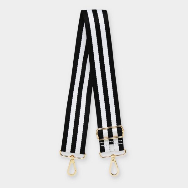 Women's Luxe Black Fisher Stripe Strap