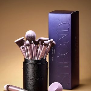 18 Pcs Silver Mist Professional Makeup Brush Set for Foundation Powder Concealers Eye Shadows Blush