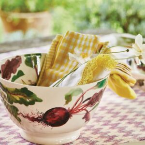 Emma Bridgewater | Beetroot Large Old Bowl - Unique Handmade & Handpainted English Earthenware Decorative Plates