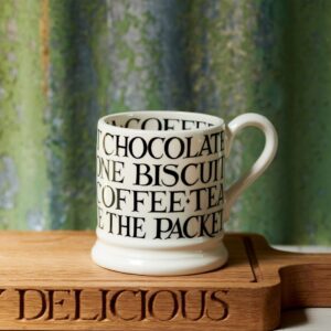 Seconds Black Toast 1/2 Pint Mug - Unique Handmade & Handpainted English Earthenware Tea/Coffee Mug | Emma Bridgewater