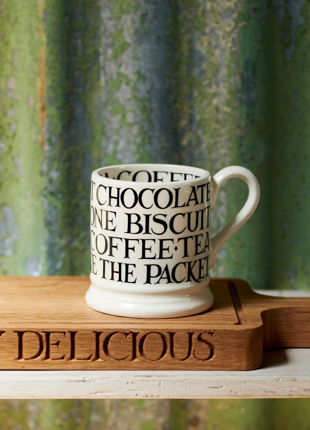 Seconds Black Toast 1/2 Pint Mug - Unique Handmade & Handpainted English Earthenware Tea/Coffee Mug  | Emma Bridgewater