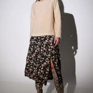 Kiyo Tapestry Print Midi Skirt