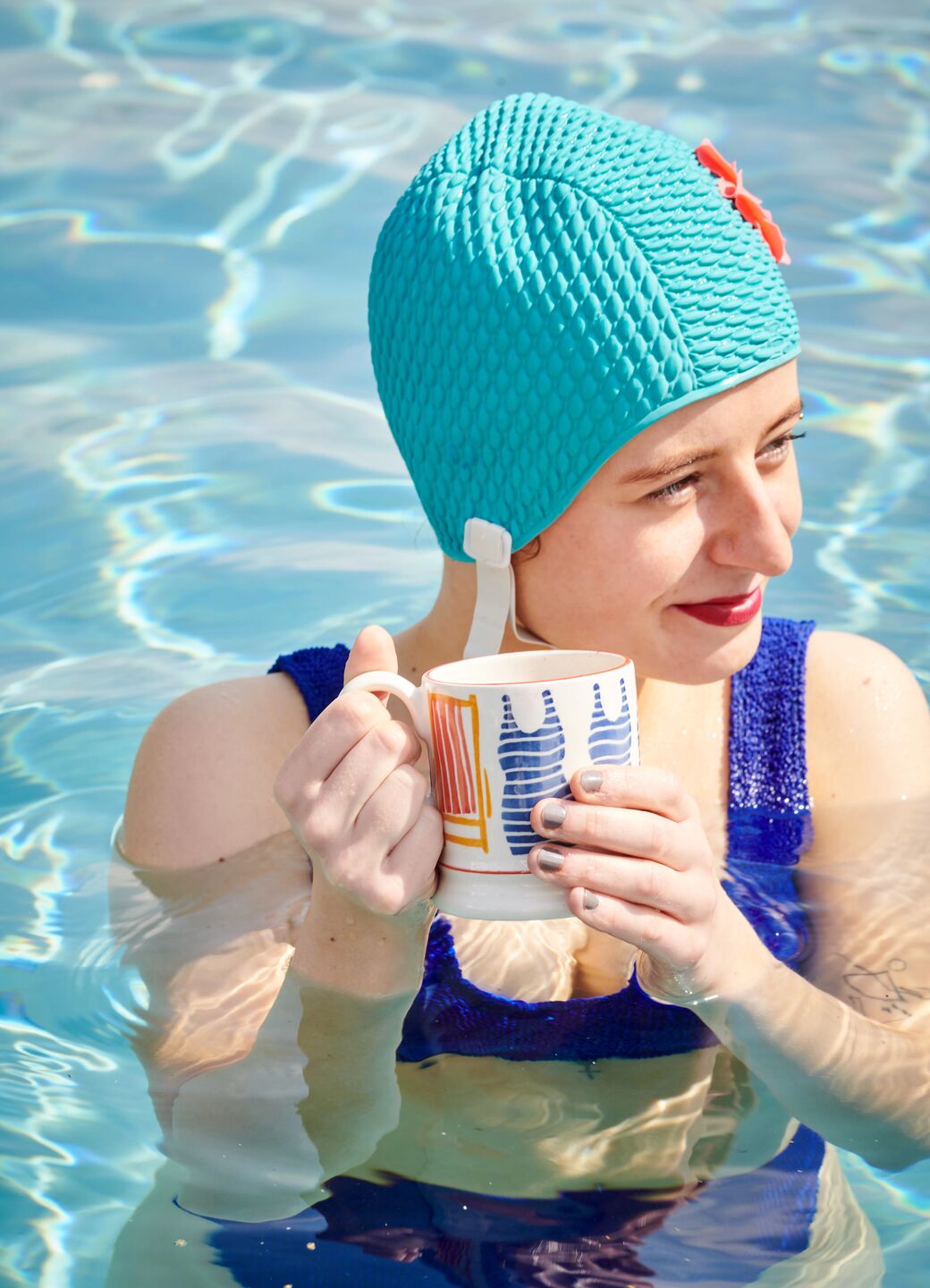 Seconds Bathing Suit 1/2 Pint Mug - Unique Handmade & Handpainted English Earthenware Tea/Coffee Mug  | Emma Bridgewater