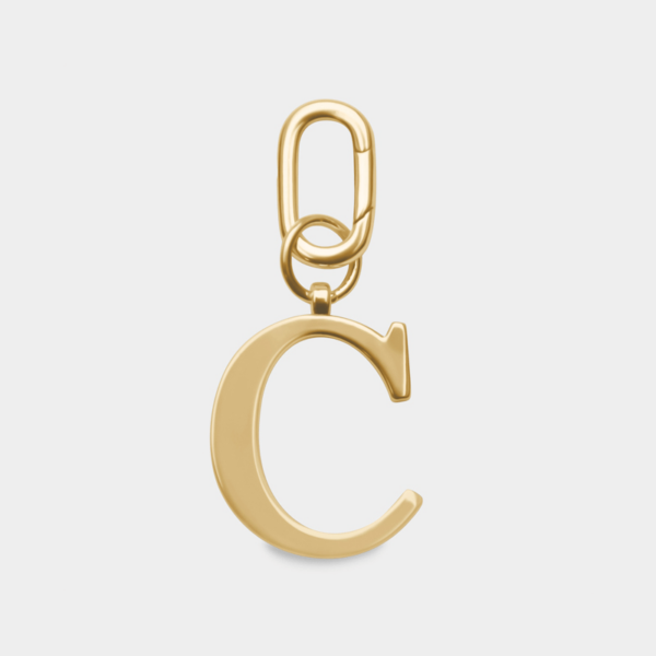 Women's C - Gold Metal Letter Keyring