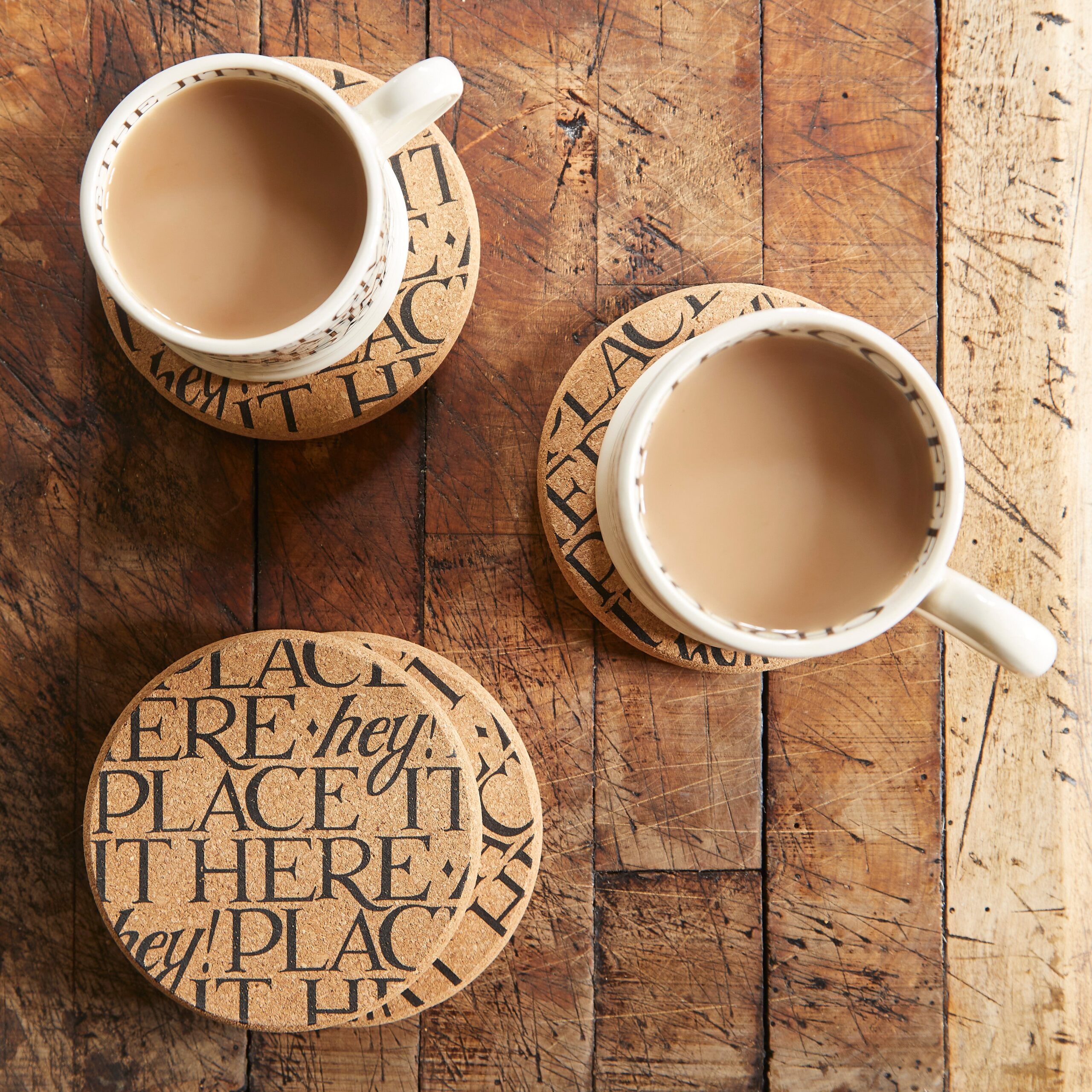 Emma Bridgewater | Black Toast Set of 4 Cork Coasters - Image 2
