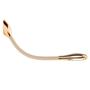 Beadlight Cirrus Surface Mount Light, gold plated with beige leather