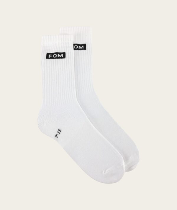 Socks FOM Crew - White (Size 7-11)