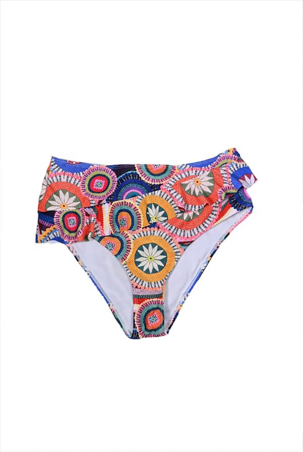 Never Fully Dressed Crochet Print Dotty Bikini Bottom - UK10 Multi - Image 2