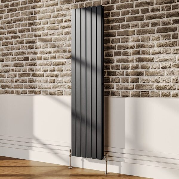 H180cm Anthracite Double Vertical Panel Radiator